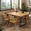 CraftThink Dining Table, Modern Rectangle Table with Solid Wood Features in Natural Color for Living Dining Room Home Furniture,1 Table 47" L x 23.5" W x 29.5" H view 3