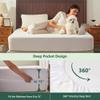King Size Waterproof Mattress Protector, 40% Rayon Derived from Bamboo Cooling Mattress Pad Cover, 3D Air Fabric Breathable Mattress Pad Fitted with Deep Pocket 6"- 15" Machine Washable view 4