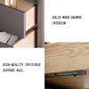 BKEKM Nightstands Nightstand Led Sensor Light End Table 2 Drawers Bedside Dresse Marble Top Wood Bedside Cabinet W/Open Shelf Bedside Table Well Made view 4