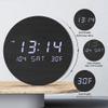 HAODING Wall Clock Silent Non Ticking, LED Digital Wall Clock with Large Display of Time, Decorative, Date, and Temperature,12/24H Time Mode Wall Clocks Digital Kitchen Clock for Living Room 7.56 in view 2