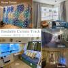 Bay Window RV Curtain Rails Flexible Bendable Sliding Curtain Track System, Easy To Install Aluminum Black White Room Divider Shower Curtain Rod, Curtain Rail And Fittings Wall Mount/Ceiling view 3