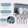 Bay Window RV Curtain Rails Flexible Bendable Sliding Curtain Track System, Easy To Install Aluminum Black White Room Divider Shower Curtain Rod, Curtain Rail And Fittings Wall Mount/Ceiling view 4