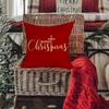 Christmas Pillows Covers 18x18 Inch Christmas Decorations Indoor Red Cross Christian Christmas Decor Decorative Throw Pillow Cases Outdoor Winter Holiday Xmas Decorations Cushion Covers for Couch view 2