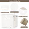 Bagnizer Large 17" 42 Quarts Collapsible Stackable Storage Bins with Lids [3-Pack] Foldable Fabric Linen Storage Boxes Cube, Closet Organizer Baskets with Label (16.7 x 12 x 12, White) view 4
