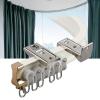 Bay Window RV Curtain Rails Flexible Bendable Sliding Curtain Track System, Easy To Install Aluminum Black White Room Divider Shower Curtain Rod, Curtain Rail And Fittings Wall Mount/Ceiling view 1