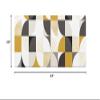 Geometric Bath Mat for Tub,Non Slip Bathroom Floor Runner Rug Quick Dry & Absorbent Diatomaceous Earth Shower Sink Kitchen Doormat,Abstract Middle Century Boho Orange Black Grey Polka Dot 20"x63" view 3