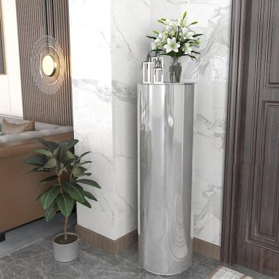 DTREEL Rotating Shoe Rack 360 Original, Free Standing Metal Revolving Shoe Stand, Vertical Shoe Rack for Small Spaces Storage Simple and Modern for Entrance (Color : Silver, Size : 90cm/39.5in)