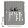 Double Love Thanksgiving Autumn Bathroom Curtain 72 Inch Shower Curtain with Hooks, Waterproof Polyester Bath Curtain Washable Bathtub Curtain Fall Harvest Pumpkin Grey 66''x 72'' view 3