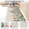 Rustic Eucalytus Bath Mat for Tub,Non Slip Bathroom Floor Runner Rug Quick Dry & Absorbent Diatomaceous Earth Shower Sink Kitchen Washable Doormat,Xmas Green Pine Tree Winter Christmas 20x24+20x48 view 4