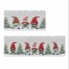 Christmas Gnomes Bath Mat for Tub,Non Slip Bathroom Floor Runner Rug Quick Dry & Absorbent Diatomaceous Earth Shower Sink Bedroom Kitchen Washable Doormat,Winter Snowflake Snow Tree Grey 20x24+20x48 view 1