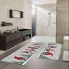 Christmas Gnomes Bath Mat for Tub,Non Slip Bathroom Floor Runner Rug Quick Dry & Absorbent Diatomaceous Earth Shower Sink Bedroom Kitchen Washable Doormat,Winter Snowflake Snow Tree Grey 20x24+20x48 view 2