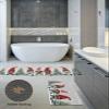 Christmas Gnomes Bath Mat for Tub,Non Slip Bathroom Floor Runner Rug Quick Dry & Absorbent Diatomaceous Earth Shower Sink Bedroom Kitchen Washable Doormat,Winter Snowflake Snow Tree Grey 20x24+20x48 view 3