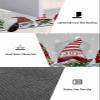 Christmas Gnomes Bath Mat for Tub,Non Slip Bathroom Floor Runner Rug Quick Dry & Absorbent Diatomaceous Earth Shower Sink Bedroom Kitchen Washable Doormat,Winter Snowflake Snow Tree Grey 20x24+20x48 view 4