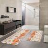 Autumn Pumpkin Bath Mat for Tub,Non Slip Bathroom Floor Runner Rug Quick Dry & Absorbent Diatomaceous Earth Shower Sink Kitchen Washable Doormat,Thanksgiving Fall Maple Leaves Burlap 18x30+18x48 view 2