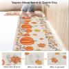 Autumn Pumpkin Bath Mat for Tub,Non Slip Bathroom Floor Runner Rug Quick Dry & Absorbent Diatomaceous Earth Shower Sink Kitchen Washable Doormat,Thanksgiving Fall Maple Leaves Burlap 18x30+18x48 view 4
