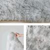 BESTORI Soft Fluffy Area Rug for Bedroom Living Room Home Decor Fluffy Fuzzy Shag Shaggy Carpet Soft Plush Furry Bedside Rug for Children Kids Girls Room Dark Green, 19.7 x 47.2 in view 3
