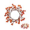 Fonzci 4 Pack Fall Candle Rings Wreaths,Berries Candle Garland Rings,Candlestick Wreaths Rings Small,Christmas Candle Rings with Berry,Fall Berry Candle Wreath for Thanksgiving,Fall(4pcs) view 1