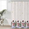 Double Love Snowman Bathroom Curtain 78 Inch Shower Curtain with Hooks, Waterproof Polyester Bath Curtain Washable Bathtub Curtain Christmas Golden Snowflake Grey 36''x 78'' view 1