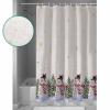 Double Love Snowman Bathroom Curtain 78 Inch Shower Curtain with Hooks, Waterproof Polyester Bath Curtain Washable Bathtub Curtain Christmas Golden Snowflake Grey 36''x 78'' view 4
