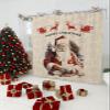 Double Love Christmas Santa Bathroom Curtain 72 Inch Shower Curtain with Hooks, Waterproof Polyester Bath Curtain Washable Bathtub Curtain Rustic Deer Newspaper Elk Snowflake 60''x 72'' view 2