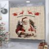 Double Love Christmas Santa Bathroom Curtain 72 Inch Shower Curtain with Hooks, Waterproof Polyester Bath Curtain Washable Bathtub Curtain Rustic Deer Newspaper Elk Snowflake 60''x 72'' view 4