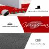 Christmas Tree Bath Mat for Tub,Non Slip Bathroom Floor Runner Rug Quick Dry & Absorbent Diatomaceous Earth Shower Sink Bedroom Kitchen Washable Doormat,Red Green Winter Xmas Star Holiday 24x36+24x71 view 3