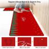 Christmas Tree Bath Mat for Tub,Non Slip Bathroom Floor Runner Rug Quick Dry & Absorbent Diatomaceous Earth Shower Sink Bedroom Kitchen Washable Doormat,Red Green Winter Xmas Star Holiday 24x36+24x71 view 4