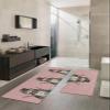 Blush Pink Snowma Bath Mat for Tub,Non Slip Bathroom Floor Runner Rug Quick Dry & Absorbent Diatomaceous Earth Shower Sink Kitchen Washable Doormat,Christmas Snowflake Buffalo Plaid Berry 24x36+24x71 view 2