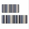 Navy Blue Stripes Bath Mat for Tub,Non Slip Bathroom Floor Runner Rug Quick Dry & Absorbent Diatomaceous Earth Shower Sink Kitchen Washable Doormat,Retro Brown Abstract Gradient Stripes 20x24+20x48 view 1