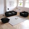 WJShome Ottoman,Lazy Floor Sofa, Accent Bean Bag Couch,Corner Chair Sofa for Living Room Bedroom Salon Office,Black view 2