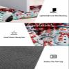 Chrstmas Snowman Bath Mat for Tub,Non Slip Bathroom Floor Runner Rug Quick Dry & Absorbent Diatomaceous Earth Shower Sink Kitchen Washable Doormat,Black Red Plaid Xmas Tree Winter Snowflake 24"x71" view 3
