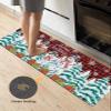 Chrstmas Snowman Bath Mat for Tub,Non Slip Bathroom Floor Runner Rug Quick Dry & Absorbent Diatomaceous Earth Shower Sink Kitchen Washable Doormat,Black Red Plaid Xmas Tree Winter Snowflake 24"x71" view 4