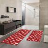 Christmas Elk Bath Mat for Tub,Non Slip Bathroom Floor Runner Rug Quick Dry & Absorbent Diatomaceous Earth Shower Sink Bedroom Kitchen Washable Doormat,Red Xmas Retro Elk Winter Star Tree 18x30+18x48 view 2