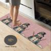 Blush Pink Snowma Bath Mat for Tub,Non Slip Bathroom Floor Runner Rug Quick Dry & Absorbent Diatomaceous Earth Shower Sink Kitchen Washable Doormat,Christmas Snowflake Buffalo Plaid Berry 16"x47" view 4