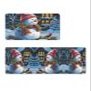 Christmas Bath Mat for Tub,Non Slip Bathroom Floor Runner Rug Quick Dry & Absorbent Diatomaceous Earth Shower Sink Bedroom Kitchen Washable Doormat,Winter Snowman Farm House Bird Berry 18x30+18x60 view 1