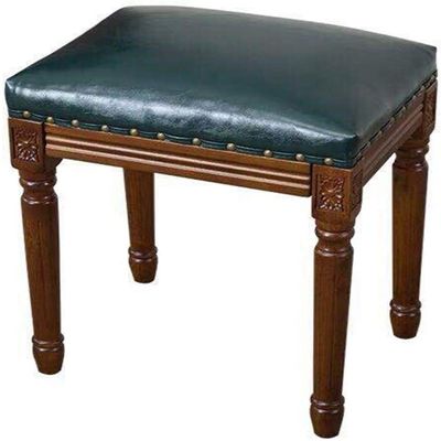 BABYCE Vanity Stool Shoe Bench Living Room Bedroom Makeup Dressing Seat with Solid Wood, Classical Padded Cushioned Bench, Capacity 130kg, 403047 cm (Color : Green)