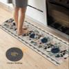 Go-thic Halloween Bath Mat for Tub,Non Slip Bathroom Floor Runner Rug Quick Dry & Absorbent Diatomaceous Earth Shower Sink Kitchen Washable Doormat,Horror Skull Romantic European Floral 20"x63" view 4