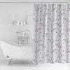 Double Love Butter-Fly Flower Bathroom Curtain 78 Inch Shower Curtain with Hooks, Waterproof Polyester Bath Curtain Washable Bathtub Curtain Country Purple Fall Leaves Florals 54''x 78'' view 2