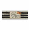 Thanksgiving Bath Mat for Tub,Non Slip Bathroom Floor Runner Rug Quick Dry & Absorbent Diatomaceous Earth Shower Sink Bedroom Kitchen Washable Doormat,Boho Polka Dot Pumpkin Black Stripes 20"x63" view 1