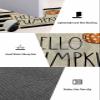 Thanksgiving Bath Mat for Tub,Non Slip Bathroom Floor Runner Rug Quick Dry & Absorbent Diatomaceous Earth Shower Sink Bedroom Kitchen Washable Doormat,Boho Polka Dot Pumpkin Black Stripes 20"x63" view 3