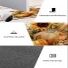 Fall Pumpkins Squirrel Bath Mat for Tub,Non Slip Bathroom Floor Runner Rug Quick Dry & Absorbent Diatomaceous Earth Shower Sink Kitchen Doormat,Thanksgiving Autumn Sunflower Leaves 20x32+20x47 view 3
