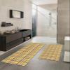 Farmhouse Lattice Plaid Bath Mat for Tub,Non Slip Bathroom Floor Runner Rug Quick Dry & Absorbent Diatomaceous Earth Shower Sink Kitchen Doormat,Thanksgiving Fall Orange Green Yellow 18x30+18x48 view 2