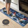 Winter Gnomes Bath Mat for Tub,Non Slip Bathroom Floor Runner Rug Quick Dry & Absorbent Diatomaceous Earth Shower Sink Bedroom Kitchen Washable Doormat,Cute Christmas Dwarf Red Berry 20"x47" view 4