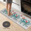 Christmas Bath Mat for Tub,Non Slip Bathroom Floor Runner Rug Quick Dry & Absorbent Diatomaceous Earth Shower Sink Bedroom Kitchen Washable Doormat,Farmhouse Xmas Ocean Crab Red Santa 18"x47" view 4