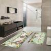 Christmas Gnomes Bath Mat for Tub,Non Slip Bathroom Floor Runner Rug Quick Dry & Absorbent Diatomaceous Earth Shower Sink Bedroom Kitchen Washable Doormat,Green Forest Pine Leaves Cone 20x32+20x63 view 2