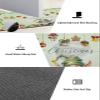 Christmas Gnomes Bath Mat for Tub,Non Slip Bathroom Floor Runner Rug Quick Dry & Absorbent Diatomaceous Earth Shower Sink Bedroom Kitchen Washable Doormat,Green Forest Pine Leaves Cone 20x32+20x63 view 3