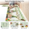 Christmas Gnomes Bath Mat for Tub,Non Slip Bathroom Floor Runner Rug Quick Dry & Absorbent Diatomaceous Earth Shower Sink Bedroom Kitchen Washable Doormat,Green Forest Pine Leaves Cone 20x32+20x63 view 4