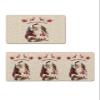 Christmas Santa Bath Mat for Tub,Non Slip Bathroom Floor Runner Rug Quick Dry & Absorbent Diatomaceous Earth Shower Sink Kitchen Washable Doormat,Rustic Deer Newspaper Elk Snowflake 20x32+20x63 view 1