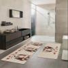 Christmas Santa Bath Mat for Tub,Non Slip Bathroom Floor Runner Rug Quick Dry & Absorbent Diatomaceous Earth Shower Sink Kitchen Washable Doormat,Rustic Deer Newspaper Elk Snowflake 20x32+20x63 view 2