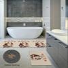 Christmas Santa Bath Mat for Tub,Non Slip Bathroom Floor Runner Rug Quick Dry & Absorbent Diatomaceous Earth Shower Sink Kitchen Washable Doormat,Rustic Deer Newspaper Elk Snowflake 20x32+20x63 view 3